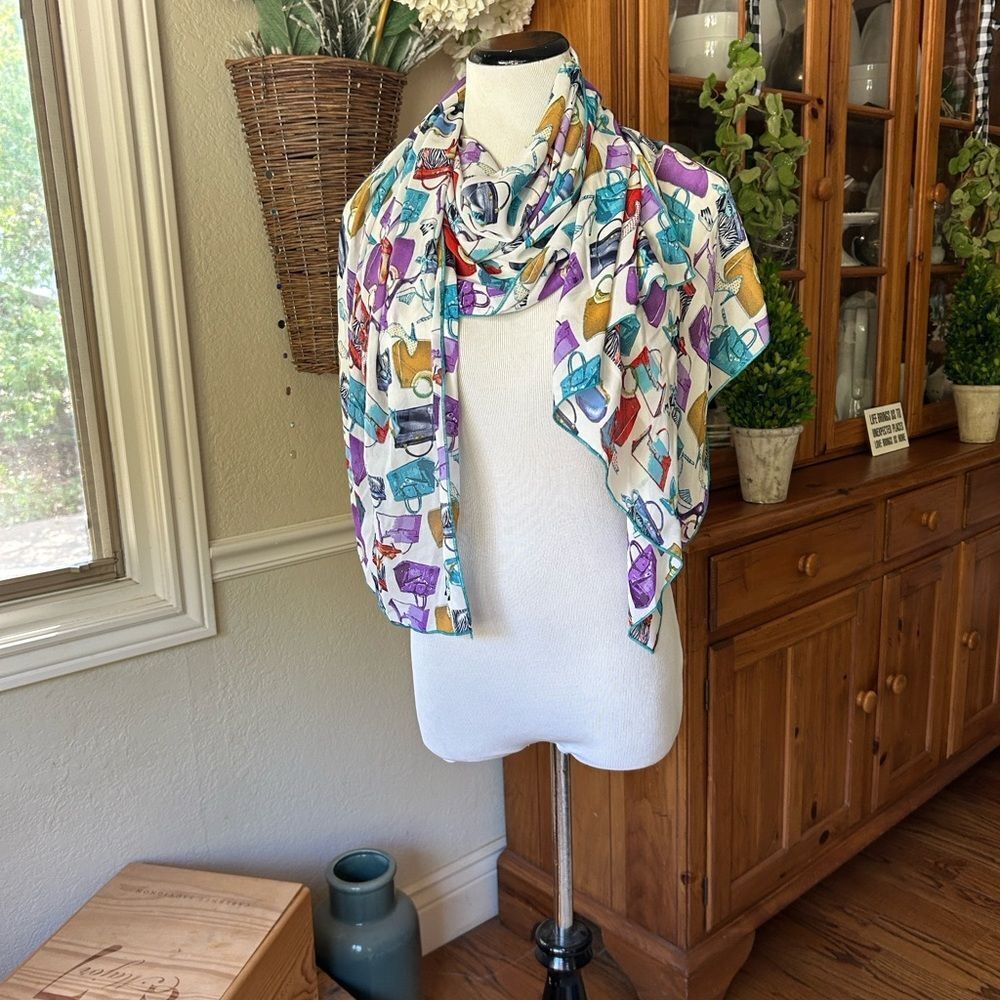 Colorful Patterned Scarf - Picture 6 of 6